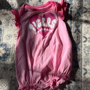 Pink Tigers Baseball Kids Bodysuit